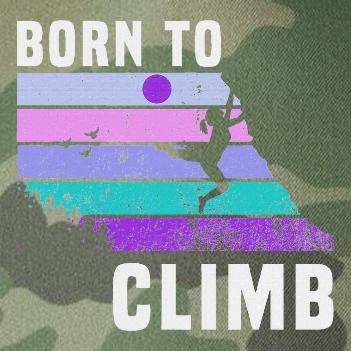 Climb Like A Girl Retro Sunset Rocks Born To Climb Legacy Tie Dye Trucker Hat
