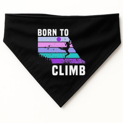 Climb Like A Girl Retro Sunset Rocks Born To Climb USA-Made Doggie Bandana
