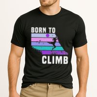 Climb Like A Girl Retro Sunset Rocks Born To Climb Performance Shirt