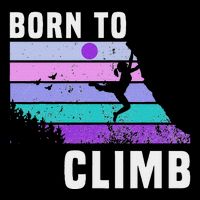 Climb Like A Girl Retro Sunset Rocks Born To Climb Sustainable Bucket Hat