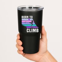 Climb Like A Girl Retro Sunset Rocks Born To Climb Tumbler