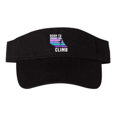 Climb Like A Girl Retro Sunset Rocks Born To Climb Visor