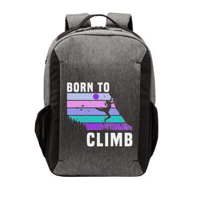 Climb Like A Girl Retro Sunset Rocks Born To Climb Vector Backpack