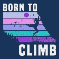 Climb Like A Girl Retro Sunset Rocks Born To Climb Infant Baby Jersey Bodysuit