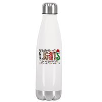 Christmas Lights Are My Favorite Color Stainless Steel Insulated Water Bottle