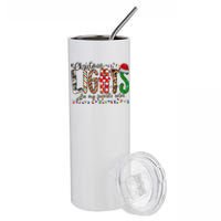 Christmas Lights Are My Favorite Color Stainless Steel Tumbler