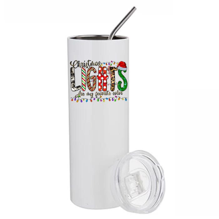 Christmas Lights Are My Favorite Color Stainless Steel Tumbler