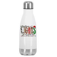 Christmas Lights Are My Favorite Color Stainless Steel Insulated Water Bottle