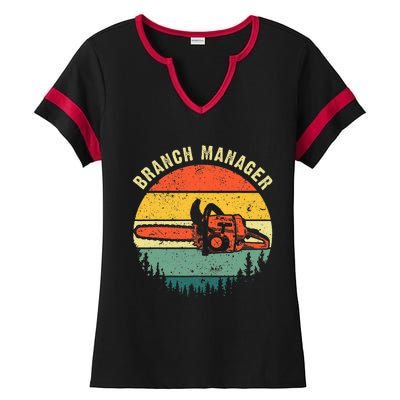 Cool Lumberjack Art Arborist Logger Branch Manager Ladies Halftime Notch Neck Tee