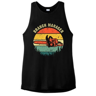 Cool Lumberjack Art Arborist Logger Branch Manager Ladies PosiCharge Tri-Blend Wicking Tank