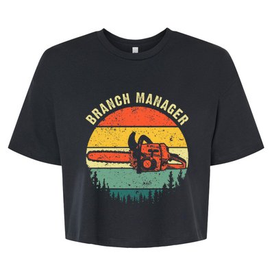 Cool Lumberjack Art Arborist Logger Branch Manager Bella+Canvas Jersey Crop Tee