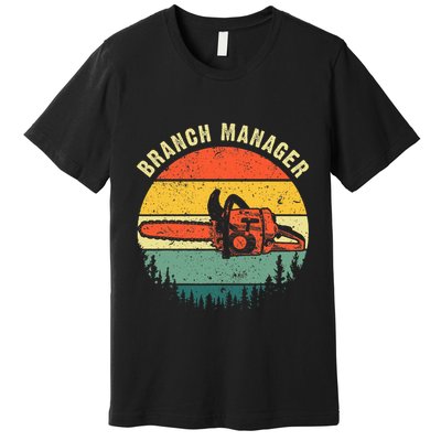 Cool Lumberjack Art Arborist Logger Branch Manager Premium T-Shirt