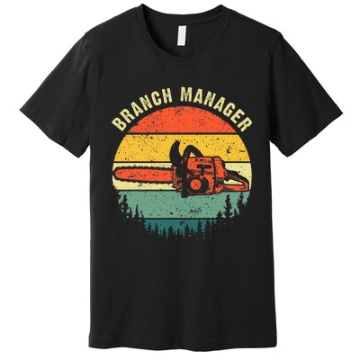 Cool Lumberjack Art Arborist Logger Branch Manager Premium T-Shirt