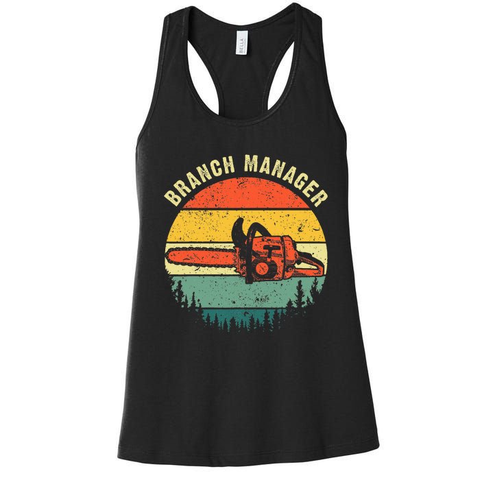 Cool Lumberjack Art Arborist Logger Branch Manager Women's Racerback Tank