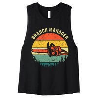 Cool Lumberjack Art Arborist Logger Branch Manager Women's Racerback Cropped Tank