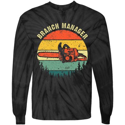 Cool Lumberjack Art Arborist Logger Branch Manager Tie-Dye Long Sleeve Shirt