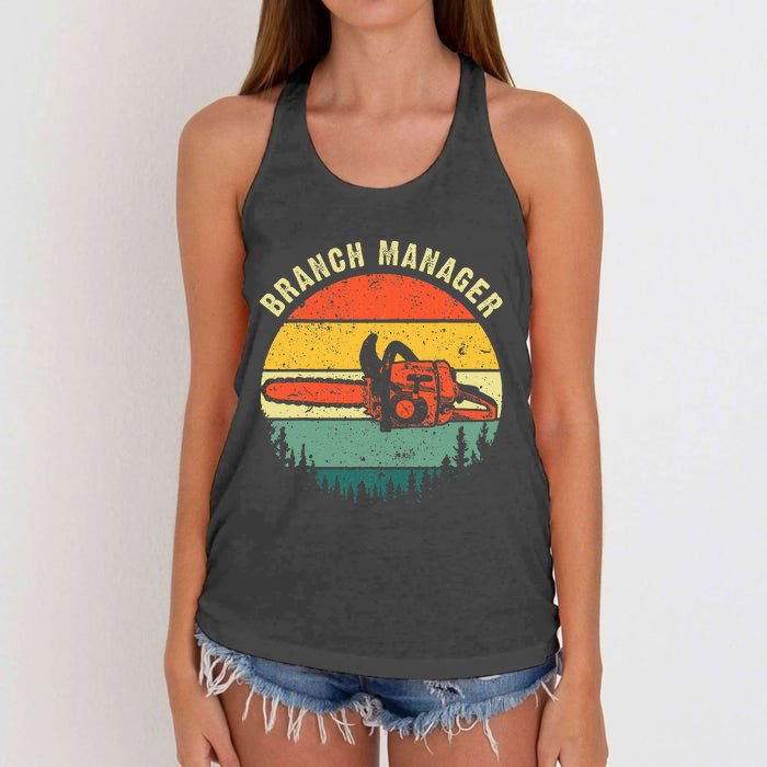 Cool Lumberjack Art Arborist Logger Branch Manager Women's Knotted Racerback Tank