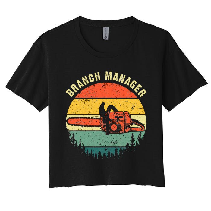 Cool Lumberjack Art Arborist Logger Branch Manager Women's Crop Top Tee