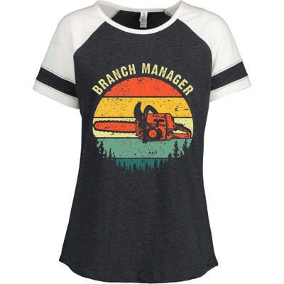 Cool Lumberjack Art Arborist Logger Branch Manager Enza Ladies Jersey Colorblock Tee