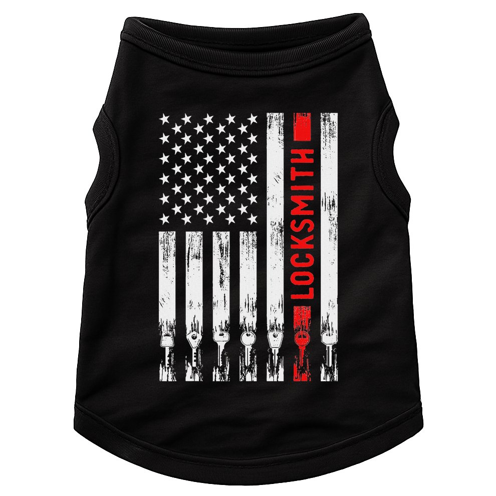 Cool Locksmith Art American Flag Lock Picker Doggie Tank