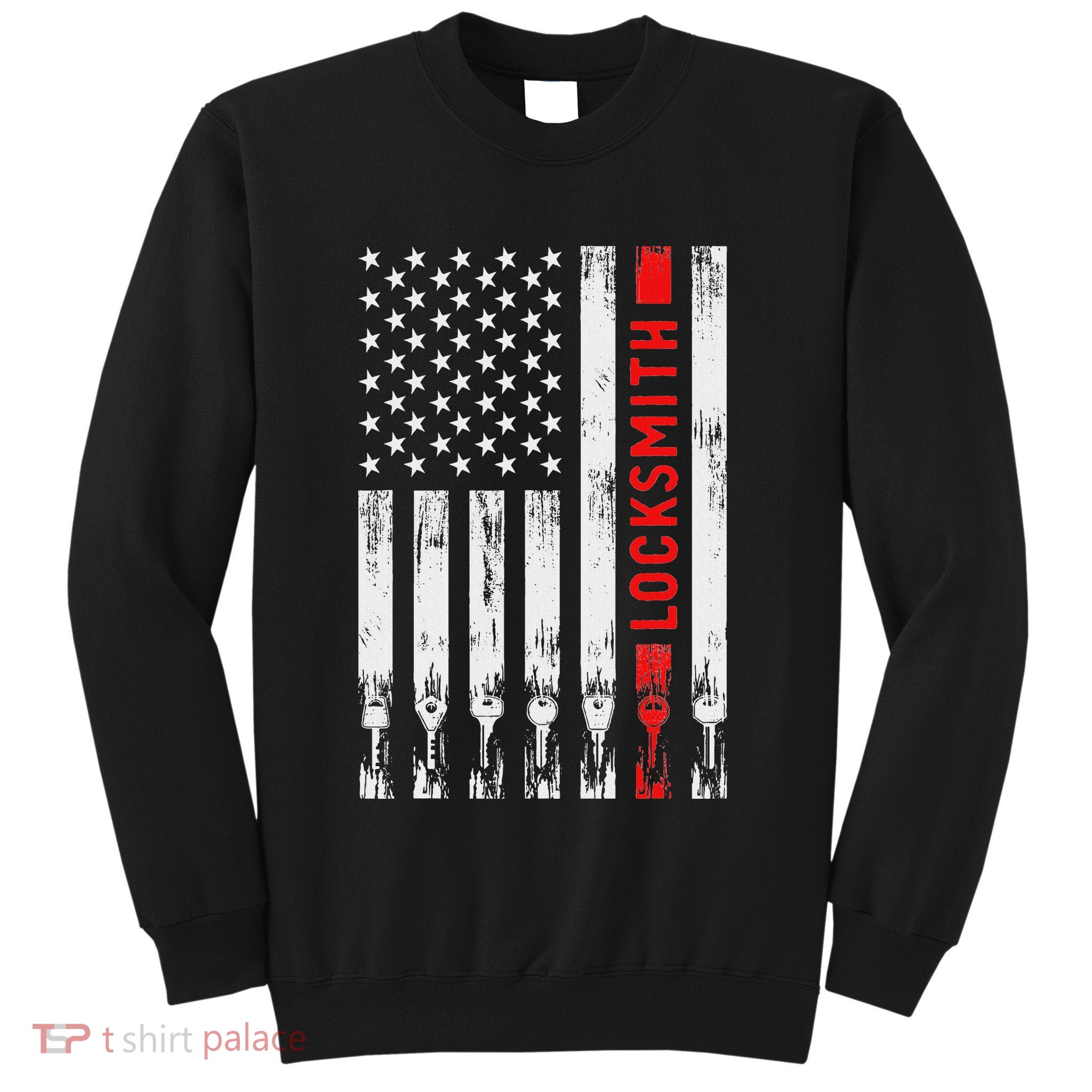 Cool Locksmith Art American Flag Lock Picker Sweatshirt