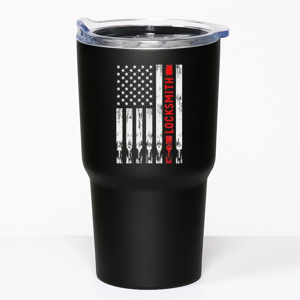Cool Locksmith Art American Flag Lock Picker Tumbler
