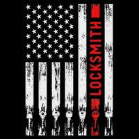 Cool Locksmith Art American Flag Lock Picker Pom Pom 12in Knit Beanie