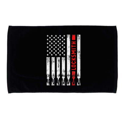 Cool Locksmith Art American Flag Lock Picker Microfiber Hand Towel