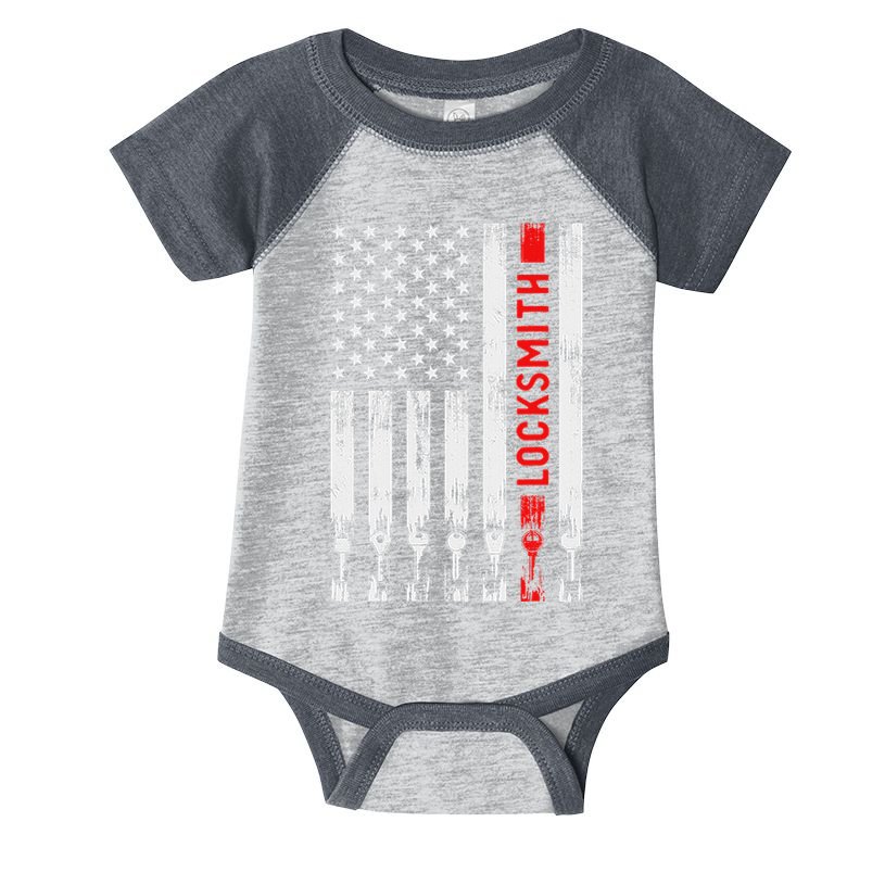Cool Locksmith Art American Flag Lock Picker Infant Baby Jersey Bodysuit