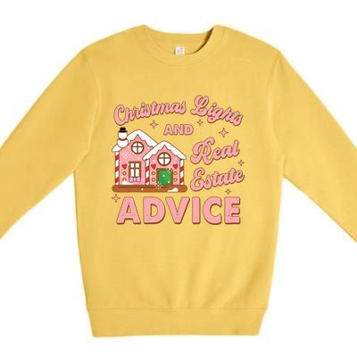 Christmas Lights And Real Estate Advice Funny Realtor Saying Premium Crewneck Sweatshirt