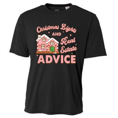 Christmas Lights And Real Estate Advice Funny Realtor Saying Cooling Performance Crew T-Shirt