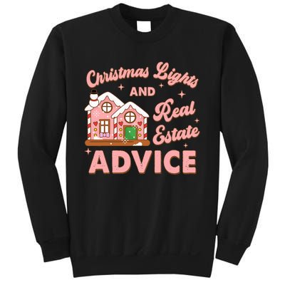 Christmas Lights And Real Estate Advice Funny Realtor Saying Sweatshirt