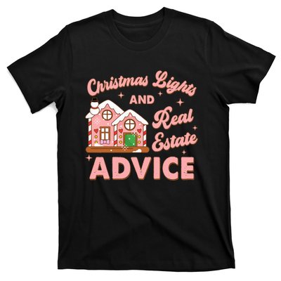 Christmas Lights And Real Estate Advice Funny Realtor Saying T-Shirt