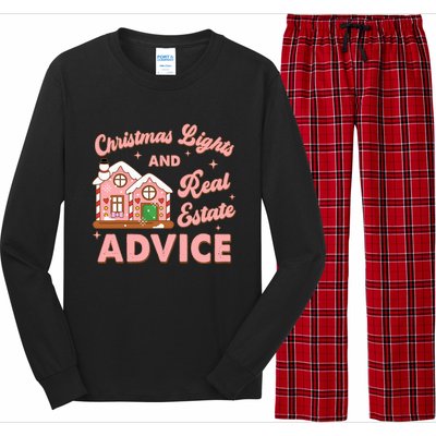 Christmas Lights And Real Estate Advice Funny Realtor Saying Long Sleeve Pajama Set