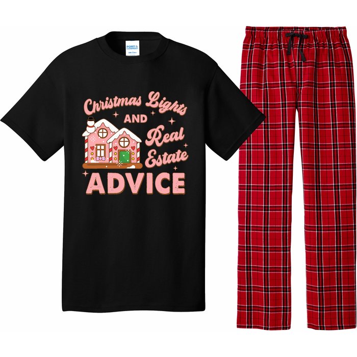 Christmas Lights And Real Estate Advice Funny Realtor Saying Pajama Set