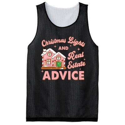 Christmas Lights And Real Estate Advice Funny Realtor Saying Mesh Reversible Basketball Jersey Tank