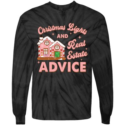 Christmas Lights And Real Estate Advice Funny Realtor Saying Tie-Dye Long Sleeve Shirt