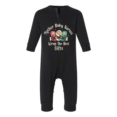 Christmas L And D Labor Mother Nurses Wrap The Best Funny Gift Meaningful Gift Infant Fleece One Piece