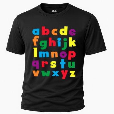 Colorful Letters Alphabet Educational Abcs Performance Shirt