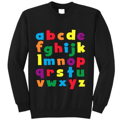 Colorful Letters Alphabet Educational Abcs Sweatshirt