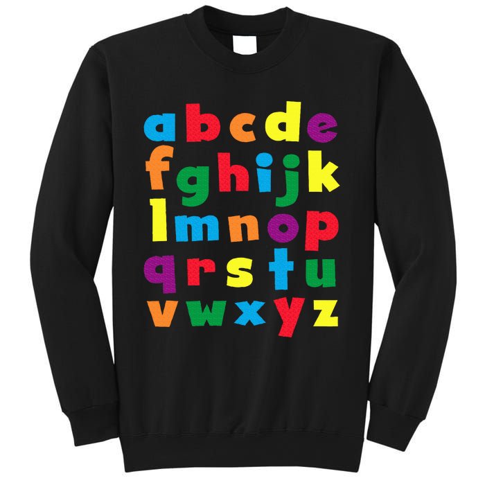 Colorful Letters Alphabet Educational Abcs Sweatshirt