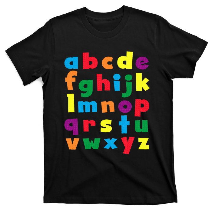 Colorful Letters Alphabet Educational Abcs T-Shirt