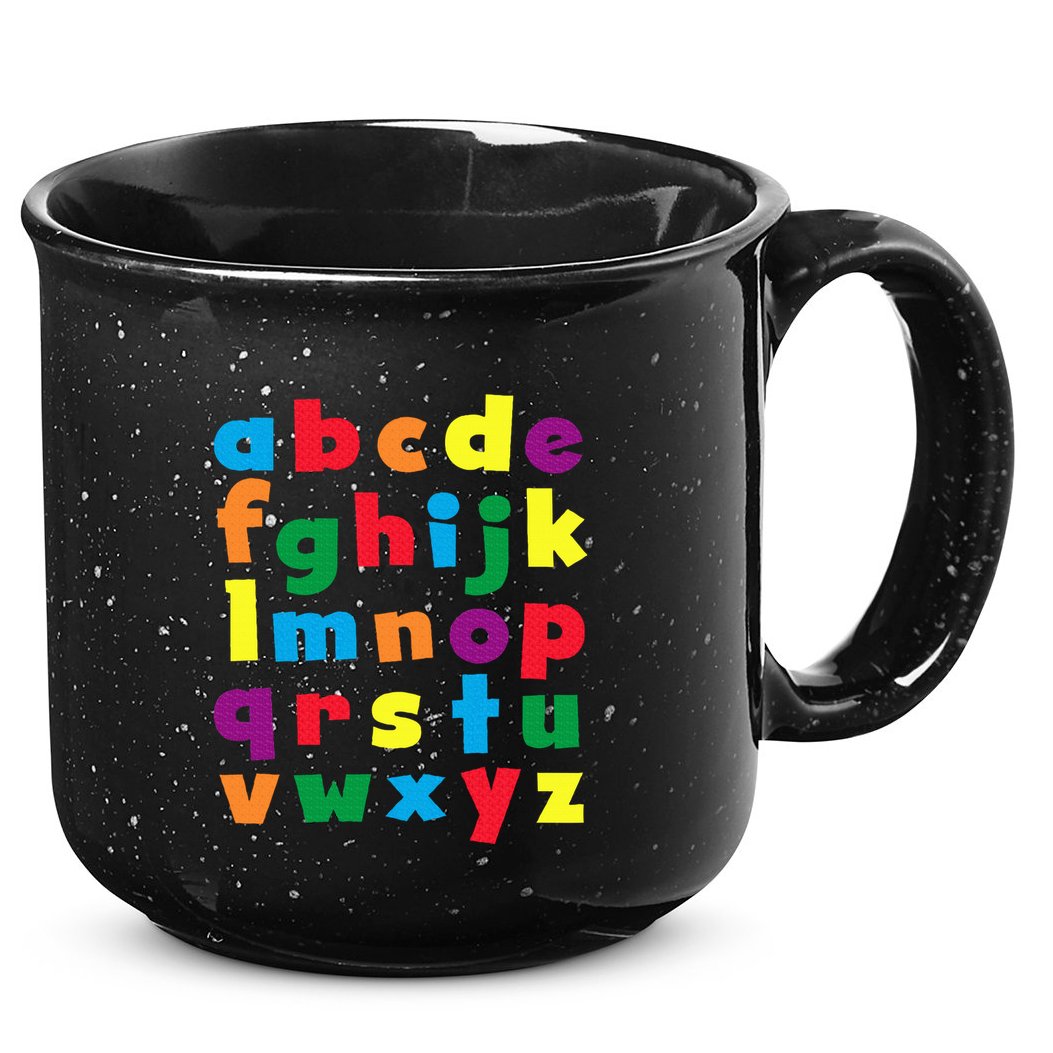 Colorful Letters Alphabet Educational Abcs 15oz Campfire Ceramic Mug