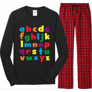 Colorful Letters Alphabet Educational Abcs Long Sleeve Pajama Set