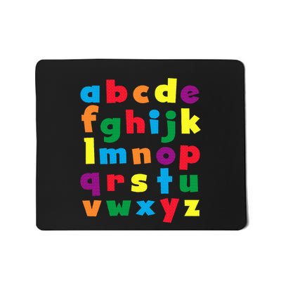 Colorful Letters Alphabet Educational Abcs Mousepad