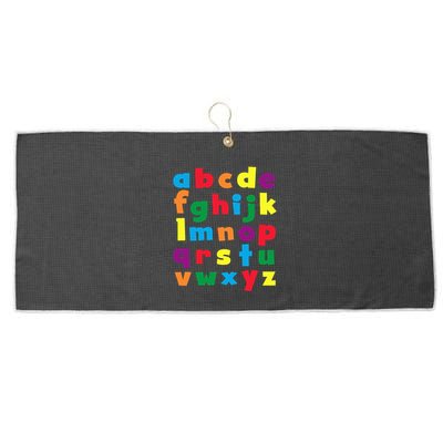 Colorful Letters Alphabet Educational Abcs Large Microfiber Waffle Golf Towel