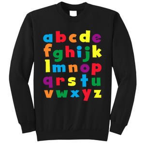 Colorful Letters Alphabet Educational Abcs Tall Sweatshirt