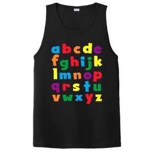 Colorful Letters Alphabet Educational Abcs PosiCharge Competitor Tank