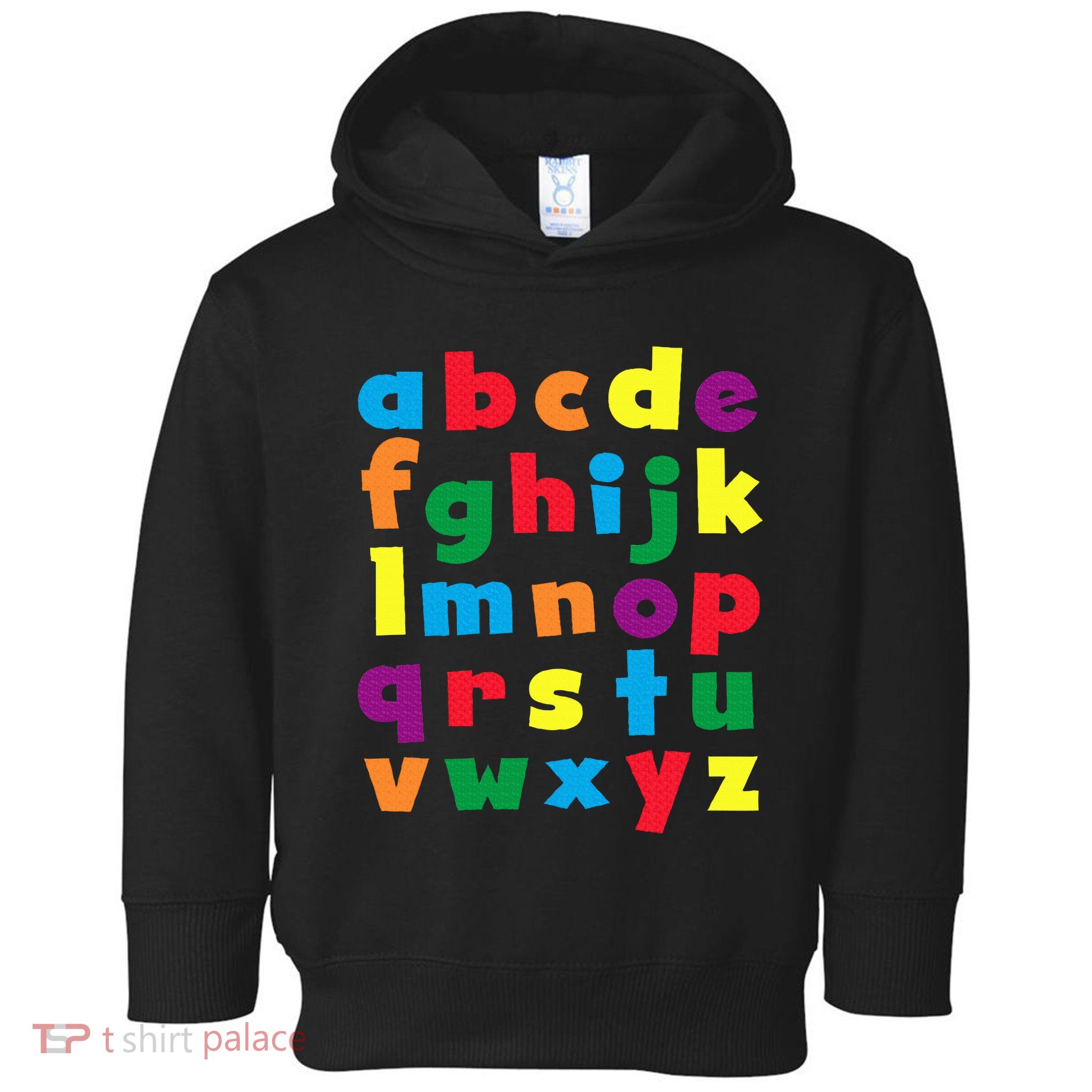 Colorful Letters Alphabet Educational Abcs Toddler Hoodie