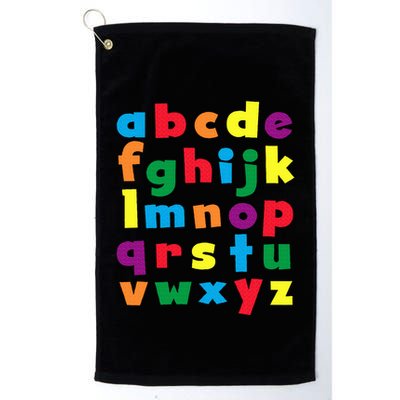 Colorful Letters Alphabet Educational Abcs Golf Towel